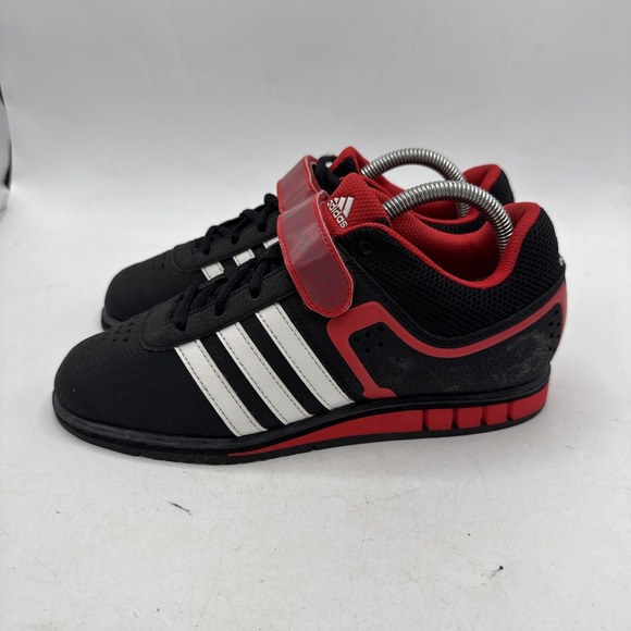 Adidas Powerlift 2.0‎ Mens 6.5 Q33821 Black Leather Training Shoes Sneakers - Picture 3 of 8